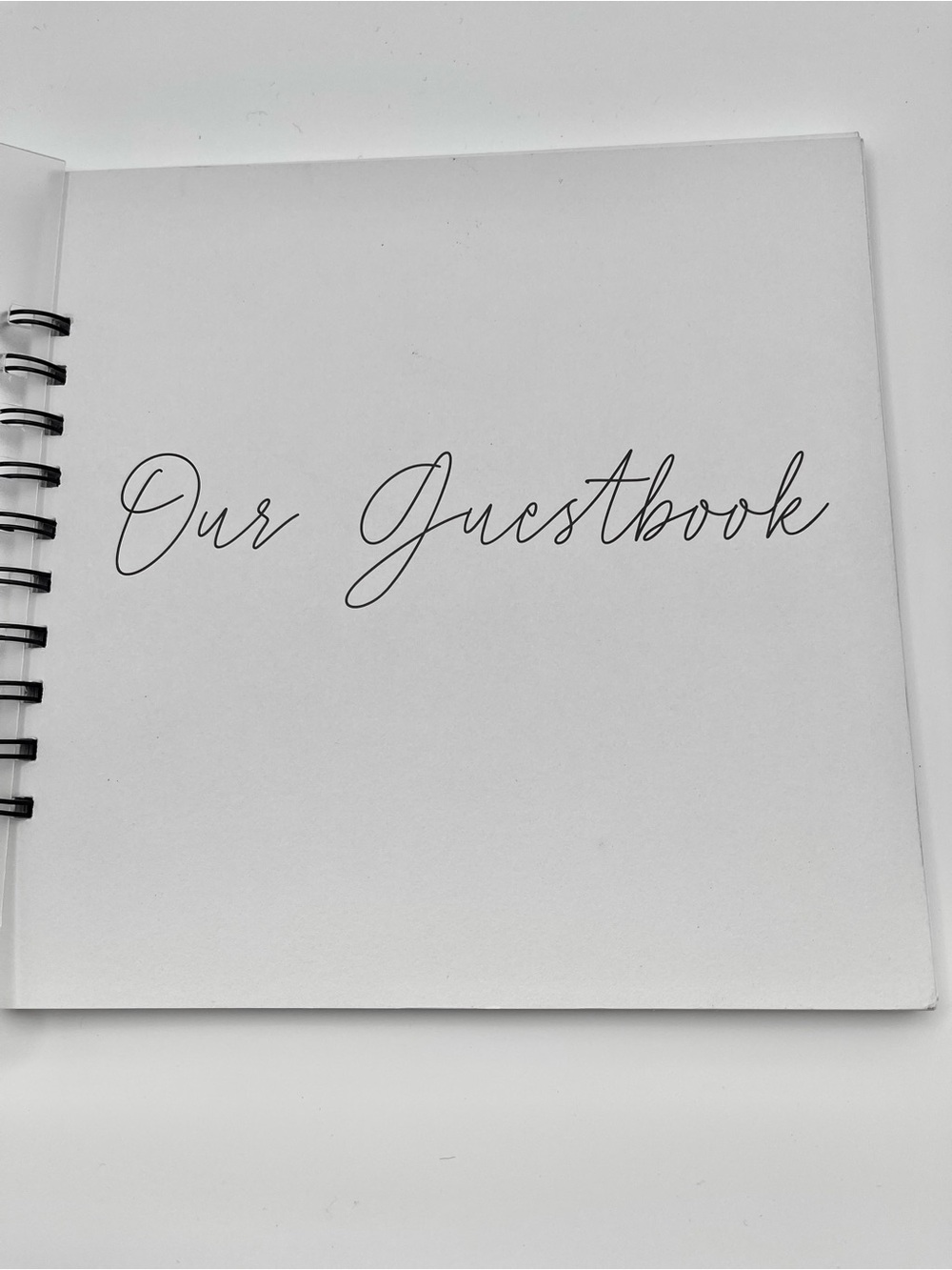 Wedding Guestbook Wishes + Photo Blank Spiral Bound White 24 Pages Bride Groom